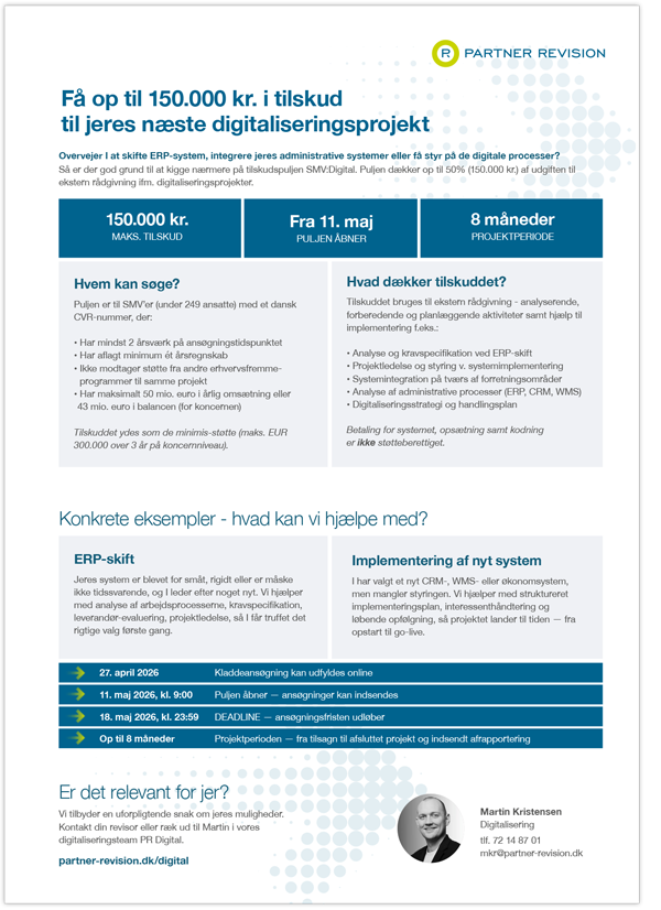 Digitalisering - søg tilskud
